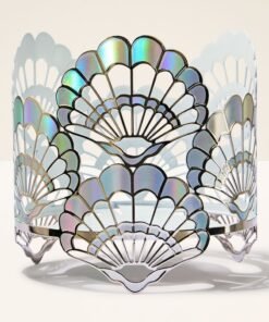 Opalescent Seashells 3-Wick Candle Holder