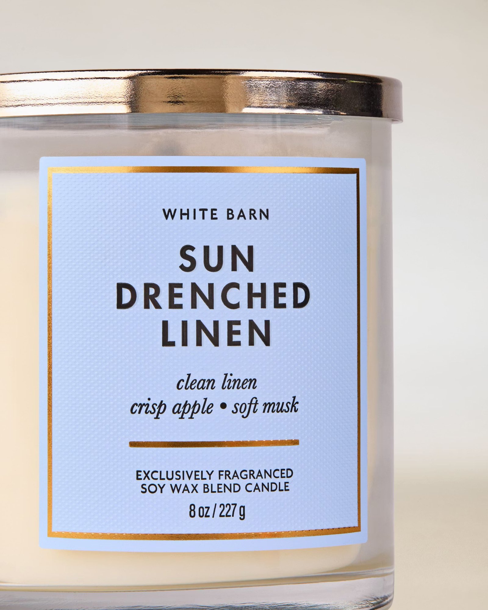 Sun Drenched Linen Single Wick Candle - Image 2