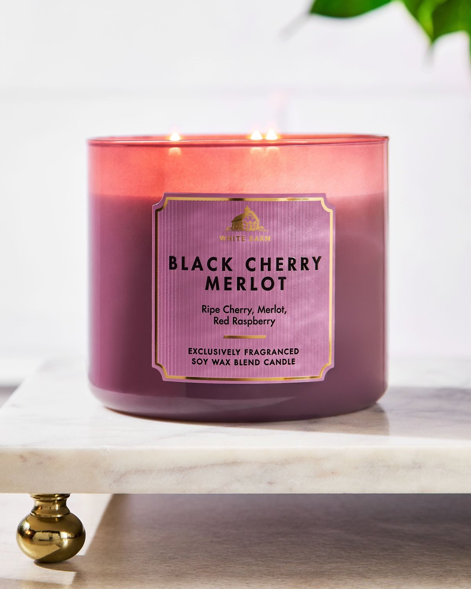 Black Cherry Merlot 3-Wick Candle - Image 6