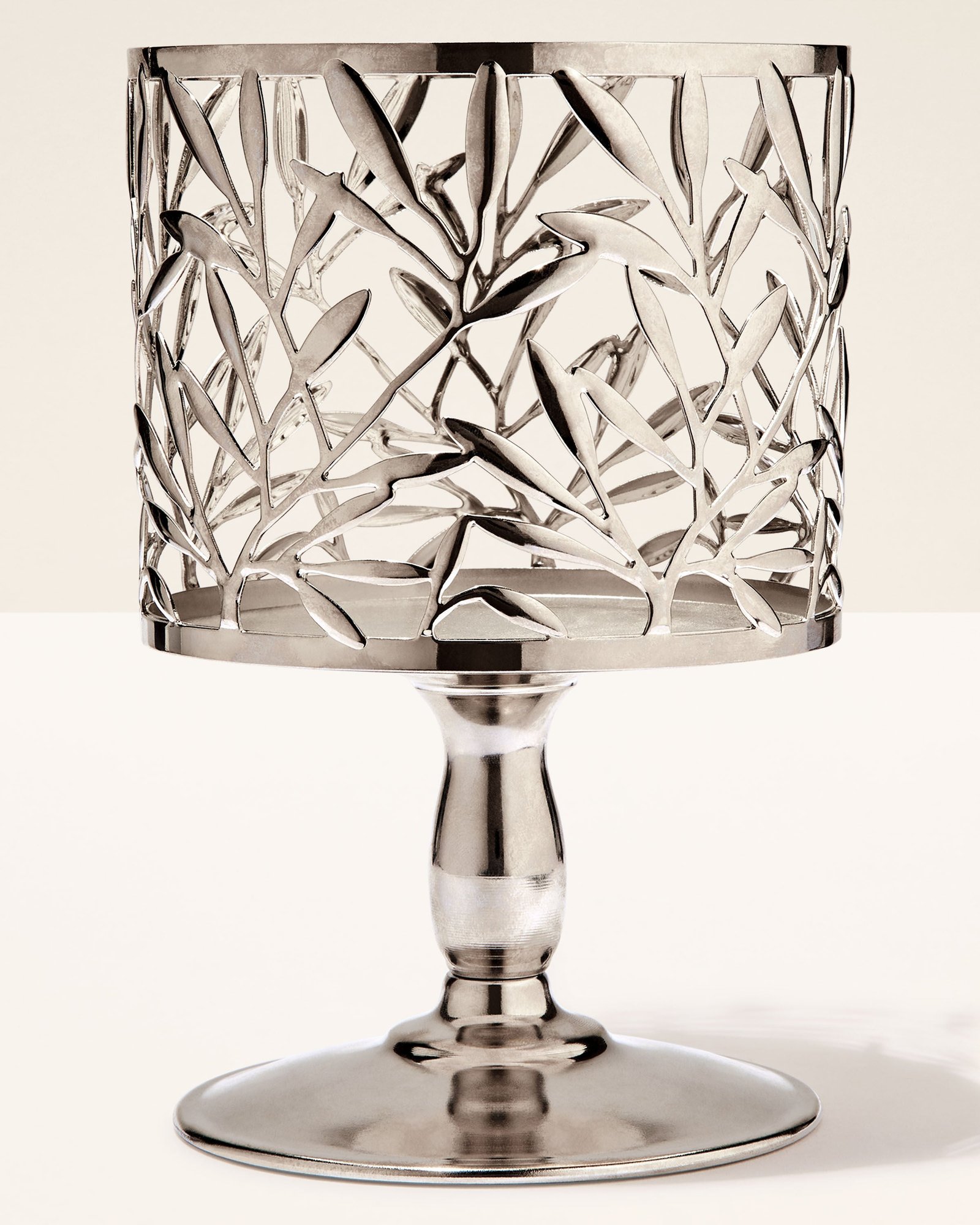 Vine Leaf Pedestal 3-Wick Candle Holder