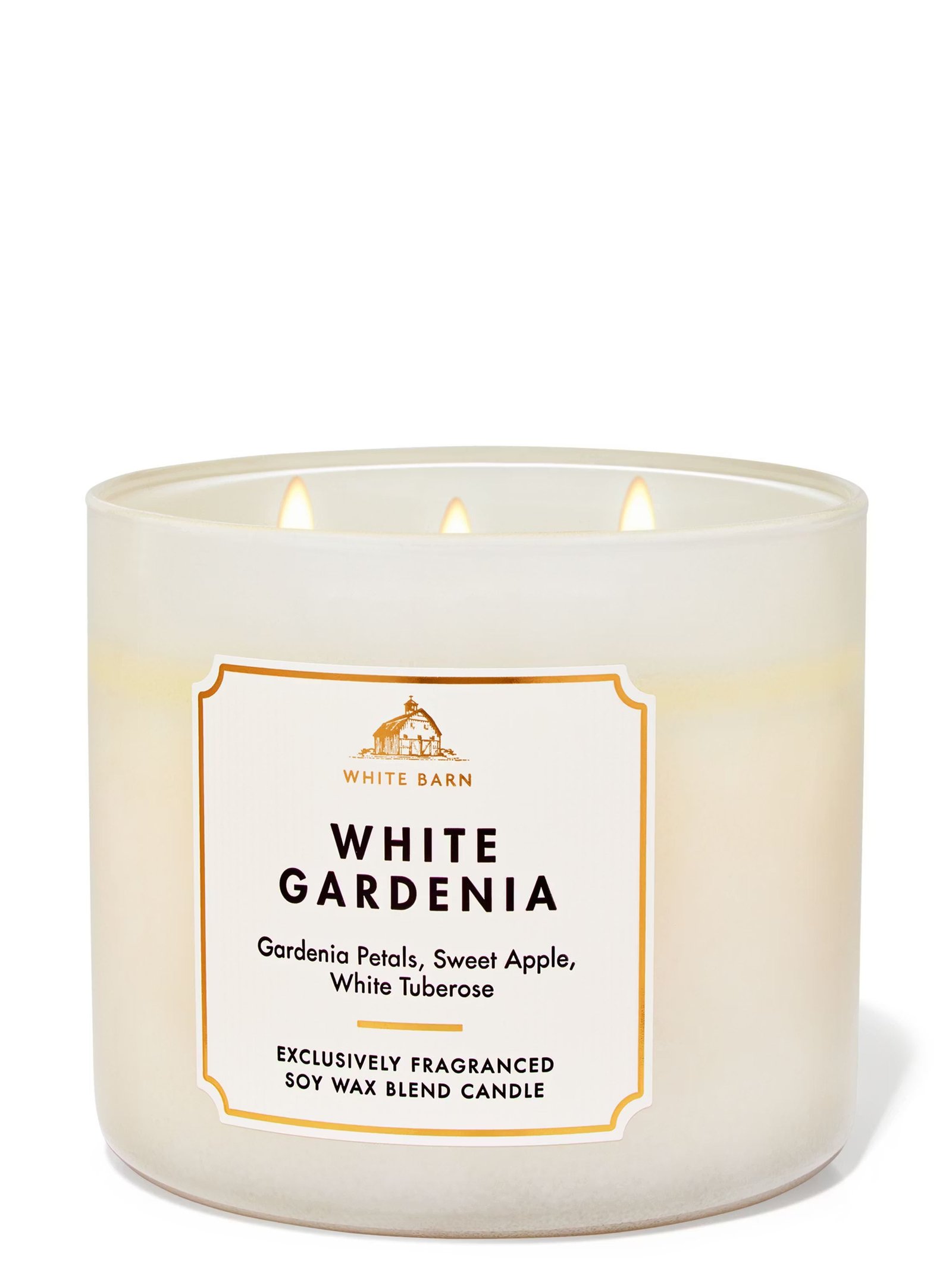 White Gardenia 3-Wick Candle - Image 2