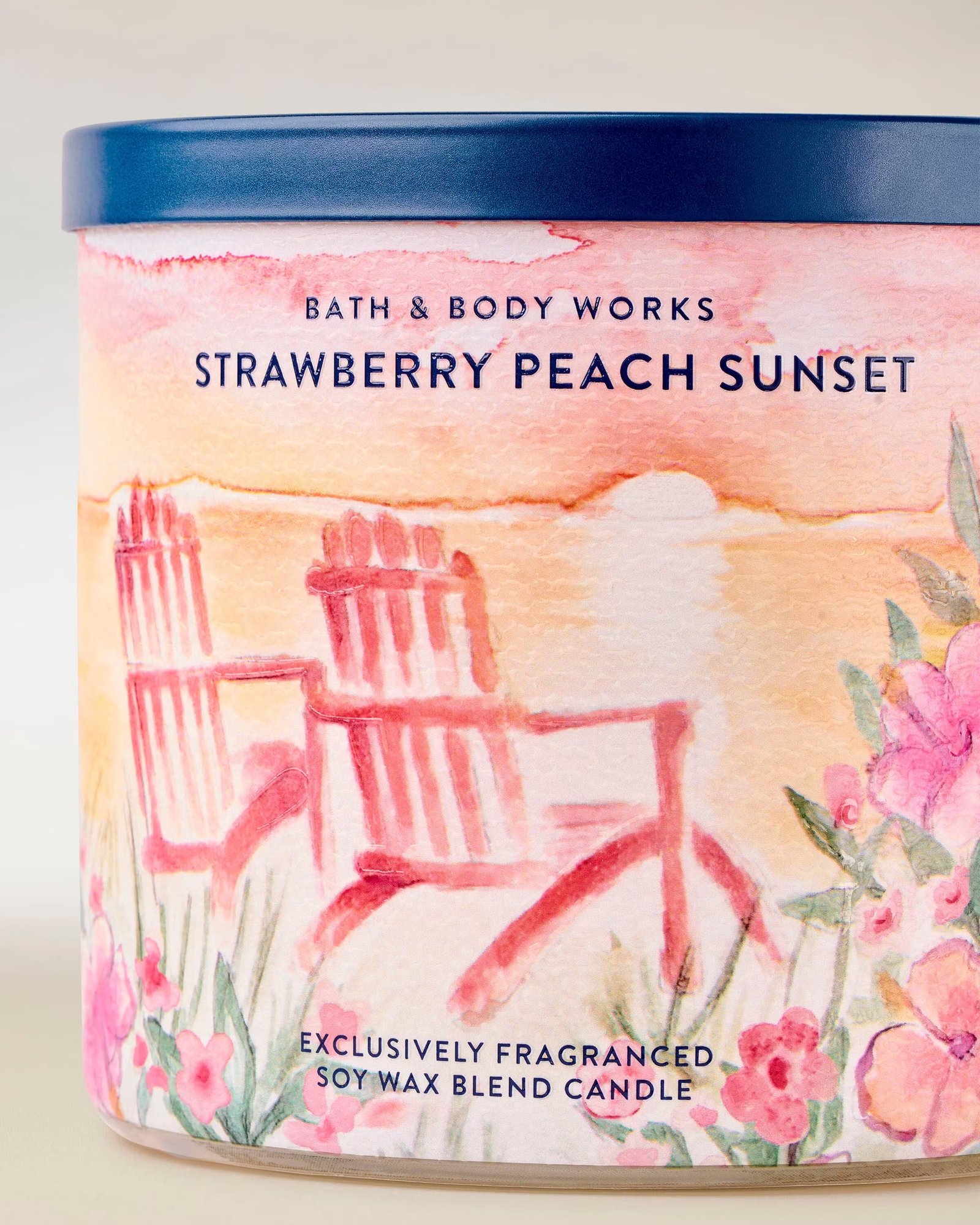 Strawberry Peach Sunset 3-Wick Candle - Image 4