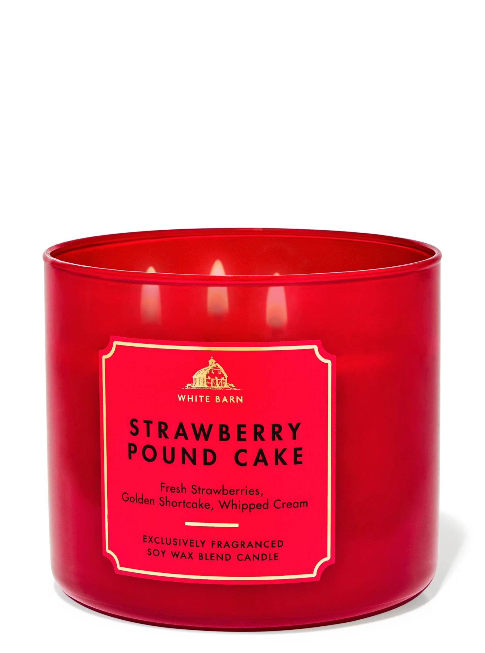 Strawberry Pound Cake 3-Wick Candle - Image 2